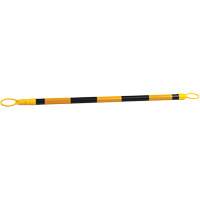 Barre pour c&ocirc;ne de circulation r&eacute;tractable, Longueur d&eacute;ploy&eacute;e de 7'2", Noir/Jaune CSL Industriel Inc.