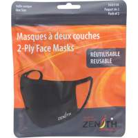2-Ply Reusable Face Masks, Polyester, Black CSL Industriel Inc.