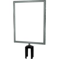Heavy-Duty Vertical Sign Holder with Tensabarrier&reg; Post Adapter, Polished Chrome CSL Industriel Inc.