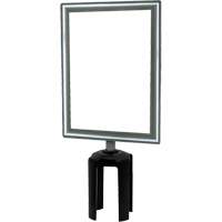 Heavy-Duty Vertical Sign Holder with Tensabarrier&reg; Post Adapter, Polished Chrome CSL Industriel Inc.
