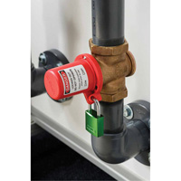 Housse de s&eacute;curit&eacute; pour fontaine et dispositif de cadenassage pour robinet &agrave; tournant, Ensemble Vanne/Robinet &agrave; eau CSL Industriel Inc.