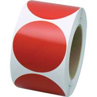 Formes de marquage, Cercle, 3" lo x 3" la, Rouge, Vinyle CSL Industriel Inc.