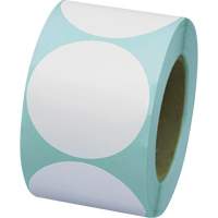 Pastilles de marquage color&eacute;es, Cercle, 3" lo x 3" la, Blanc, Vinyle CSL Industriel Inc.