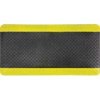 Tapis antifatigue, Losange, 1-2/3' x 3-1/4' x 3/4", Noir/Jaune, Polyur&eacute;thane CSL Industriel Inc.