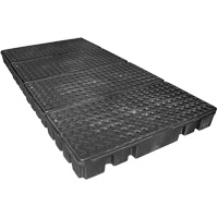 Palette de confinement des d&eacute;versements &agrave; profil bas Black Diamond, Capacit&eacute; de d&eacute;versement 102 gal. US, 96" x 49" x 6,5" CSL Industriel Inc.