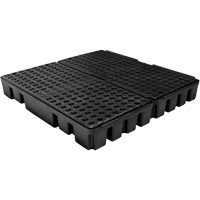 Palette de confinement des d&eacute;versements &agrave; profil bas Black Diamond, Capacit&eacute; de d&eacute;versement 51 gal. US, 49" x 48" x 6,5" CSL Industriel Inc.
