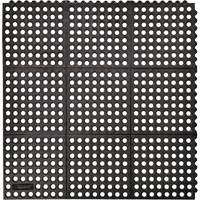 Tapis antifatigue &agrave; imbrication Cushion-Ease 550, &agrave; fentes, 3' x 3' x 3/4", Noir, Caoutchouc CSL Industriel Inc.