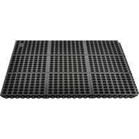 Tapis antifatigue &agrave; imbrication Cushion-Ease 550, &agrave; fentes, 3' x 3' x 3/4", Noir, Caoutchouc CSL Industriel Inc.