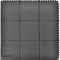 Tapis antifatigue &agrave; imbrication Cushion-Ease, Rugueux, 3' x 3' x 3/4", Noir, Caoutchouc naturel CSL Industriel Inc.