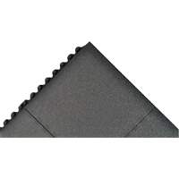 Tapis antifatigue &agrave; imbrication Cushion-Ease, Rugueux, 3' x 3' x 3/4", Noir, Caoutchouc naturel CSL Industriel Inc.