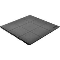 Tapis antifatigue &agrave; imbrication Cushion-Ease, Rugueux, 3' x 3' x 3/4", Noir, Caoutchouc naturel CSL Industriel Inc.