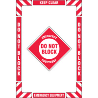 "Emergency Equipment" Floor Marking Kit, Adhesive, English with Pictogram CSL Industriel Inc.