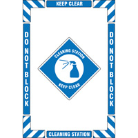 "Cleaning Station" Floor Marking Kit, Adhesive, English with Pictogram CSL Industriel Inc.