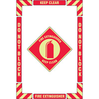 "Fire Extinguisher" Floor Marking Kit, Adhesive, English with Pictogram CSL Industriel Inc.