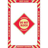 "Emergency Equipment" Floor Marking Kit, Adhesive, English with Pictogram CSL Industriel Inc.