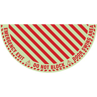 "Emergency Exit" Half Circle Swing Door Floor Sign, Adhesive, English with Pictogram CSL Industriel Inc.