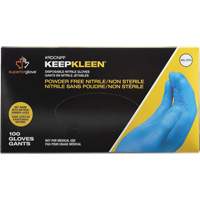 Gants jetables KeepKleen, Petit, Nitrile, 2,8 mil, Sans poudre, Bleu CSL Industriel Inc.