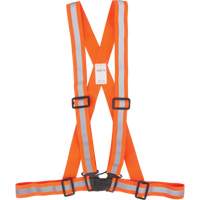 Harnais pour la circulation, Orange haute visibilit&eacute;, Couleur r&eacute;fl&eacute;chissante Argent, Moyen CSL Industriel Inc.