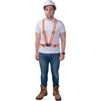 Harnais pour la circulation, Orange haute visibilit&eacute;, Couleur r&eacute;fl&eacute;chissante Argent, Moyen CSL Industriel Inc.
