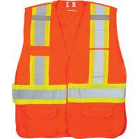 Veste d'arpenteur haute visibilit&eacute; conforme &agrave; la CSA, Orange haute visibilit&eacute;, 2T-Grand, Polyester CSL Industriel Inc.