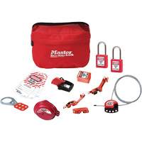 Trousse de cadenassage standard avec cadenas en thermoplastique Zenex, Ensemble &eacute;lectrique/Vanne, 14 composants compris CSL Industriel Inc.
