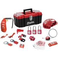 Trousse de cadenassage standard avec cadenas en thermoplastique Zenex, Ensemble &eacute;lectrique/Vanne, 27 composants compris CSL Industriel Inc.