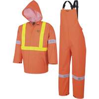 R85 Ensemble imperm&eacute;able de s&eacute;curit&eacute; 3 pi&egrave;ces ignifuge Element FR, Petit, Orange haute visibilit&eacute; CSL Industriel Inc.