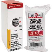 SmartCompliance&reg; Refill Compress Pressure Bandage with Ties, 4" L x 4" W CSL Industriel Inc.