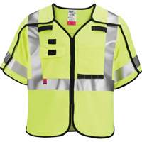 Breakaway Mesh Safety Vest, Black/High Visibility Lime-Yellow, Medium/Small CSL Industriel Inc.