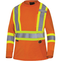 6968 Bird's-Eye Women's Safety T-Shirt, Polyester, X-Small, High Visibility Orange CSL Industriel Inc.