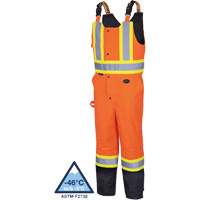5040BB Waterproof Quilted Bib Pants, Polyester, X-Small, Black/High Visibility Orange CSL Industriel Inc.