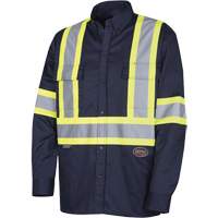 4414 Button-Down Work Shirt, Poly-Cotton, Small, Navy Blue CSL Industriel Inc.