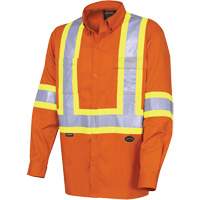 4441 Ultra-Cool Long-Sleeved Safety Shirt, Cotton, Small, High Visibility Orange CSL Industriel Inc.