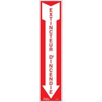 Enseigne  Extincteur d'incendie , 4" x 18", Vinyle, Français avec pictogramme CSL Industriel Inc.