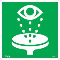 Enseigne de s&eacute;curit&eacute; conforme &agrave; la CSA - Eye Wash, 12" x 12", Aluminium, Pictogramme CSL Industriel Inc.