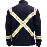 Flame Resistant Striped Full Zip Fleece Jacket, Small, Navy Blue CSL Industriel Inc.