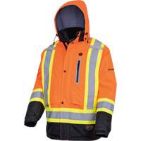 5407 Manteau de s&eacute;curit&eacute; imperm&eacute;able, isol&eacute;e et chauff&eacute;e, Hommes, Petit, Orange haute visibilit&eacute; CSL Industriel Inc.