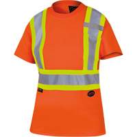 6948 Women's Bird's-Eye Safety T-Shirt, Polyester, X-Small, High Visibility Orange CSL Industriel Inc.