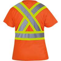 6948 Women's Bird's-Eye Safety T-Shirt, Polyester, X-Small, High Visibility Orange CSL Industriel Inc.