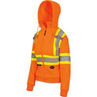 6924W Women's Fleece Hoodie with Zipper, Polyester, X-Small, High Visibility Orange CSL Industriel Inc.