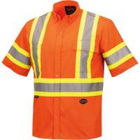 4442 Ultra Cool Short-Sleeved Safety Shirt, Cotton, Small, High Visibility Orange CSL Industriel Inc.