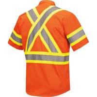 4442 Ultra Cool Short-Sleeved Safety Shirt, Cotton, Small, High Visibility Orange CSL Industriel Inc.