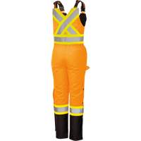 5040BBW Women's High-Visibility Waterproof Safety Overalls, Polyester, X-Small, Black/High Visibility Orange CSL Industriel Inc.