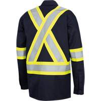 7742SF Chemise de s&eacute;curit&eacute; haute visibilit&eacute; r&eacute;sistant aux arcs &eacute;lectriques 88/12 FR-Tech, Petit, Bleu marin CSL Industriel Inc.
