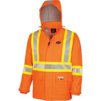 5884 Flash-Gard&reg; FR/Arc-Rated Waterproof Jacket with Hood, Small, High Visibility Orange, 51 cal/cm² CSL Industriel Inc.