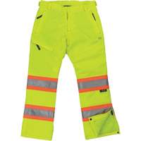 Pantalon de s&eacute;curit&eacute; isolant et extensible pour femmes, Polyester, T-petit, Jaune lime haute visibilit&eacute; CSL Industriel Inc.