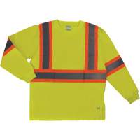 Long Sleeve Safety T-Shirt, Cotton, X-Small, High Visibility Lime-Yellow CSL Industriel Inc.