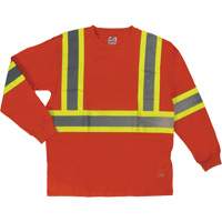 Long Sleeve Safety T-Shirt, Cotton, X-Small, High Visibility Orange CSL Industriel Inc.