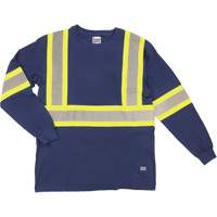 Long Sleeve Safety T-Shirt, Cotton, X-Small, Navy Blue CSL Industriel Inc.