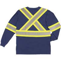 Long Sleeve Safety T-Shirt, Cotton, X-Small, Navy Blue CSL Industriel Inc.